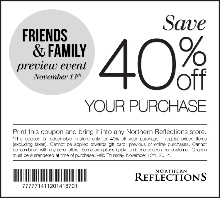 Friends and Family Coupon